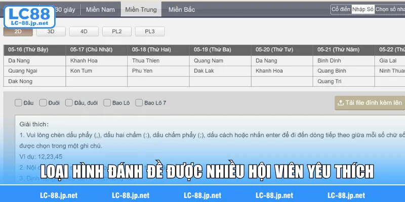 Loại hình đánh đề  được nhiều hội viên yêu thích